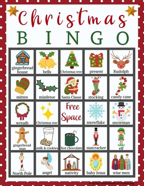 New Christmas Games, Bingo Printable Free, Bingo Free Printable, Printable Christmas Bingo Cards, Christmas Bingo Printable, Holiday Bingo, Christmas Bingo Game, Christmas Bingo Cards, Bingo For Kids