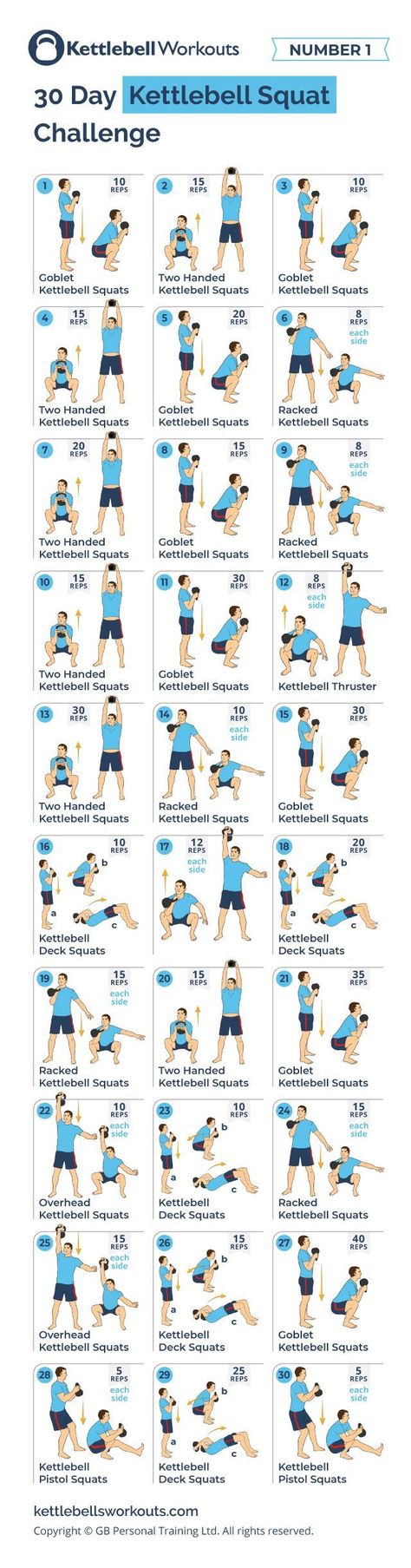 Discover how to progress one of the most effective exercises by using this 30 day kettlebell squat challenge. Perform a different squat workout each day. #kettlebellchallenge #kettlebellworkout #workoutchallenge Kettlebell Squat, Kettlebell Workouts For Women, Bell Workout, 4 Week Workout Plan, Superman Workout, Squats Workout, Kettlebell Workout Routines, Kettlebell Routines, 30 Day Workout Plan