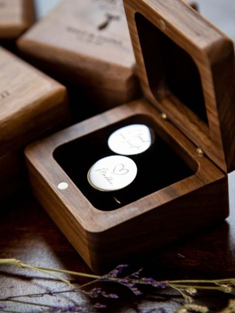 Premium Cufflinks Box Only - Custom Engraved Wooden Cuff links Box ( Cufflinks NOT Included ) Cufflink Box, Custom Cufflinks, Mp3 Player, Custom Engraving, Cufflinks, Electronic Products