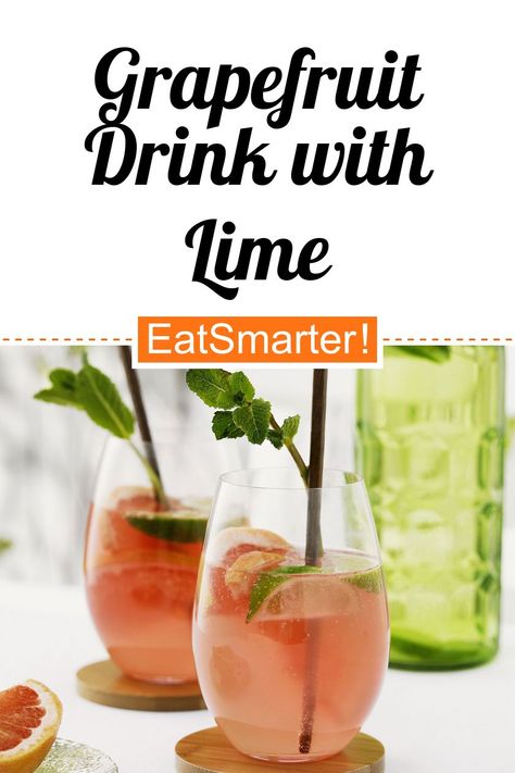 Grapefruit Drink, Infused Lemonade, Drinks Nonalcoholic, Lime Recipes, Summer Drink Recipes, Recipes Summer, Easy Drink Recipes, Recipe Simple, Easy Drinks