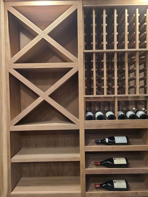 White Oak Wine Cellar, Wine Cabinets Built In, Built In Wine Storage, Wine Storage Closet, Wine Pantry, Wine Storage Ideas, Wine Cupboard, Wine Cellar Closet, Wine Cellar Wall