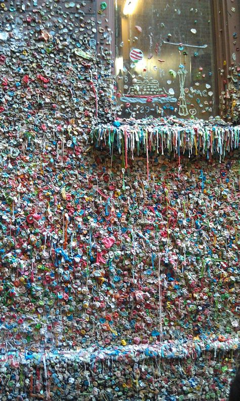 Bubble Gum Wall Seattle Gum Wall Seattle, Seattle Gum Wall, Old Wall, Chewing Gum, What To Make, 2024 Vision, Bubble Gum, Rappers, City Photo