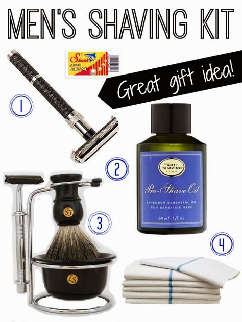 Great gift idea: Men's Shaving Kit #shaving #kit #menstyle #grooming Birthday Gift Ideas For Guys, Christmas Gifts For Guys, Shaving Essentials, Gift Ideas For Guys, Shaving Kits, Kit House, Men Shaving, Gifts For Guys, Shaving Accessories