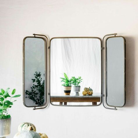 Art Deco Bathroom Mirror, Wetroom Ideas, Bathroom 2022, Three Mirrors, Powder Room Mirror, Art Deco Ideas, Mirrors Uk, Floor Standing Mirror, Small Wall Mirrors