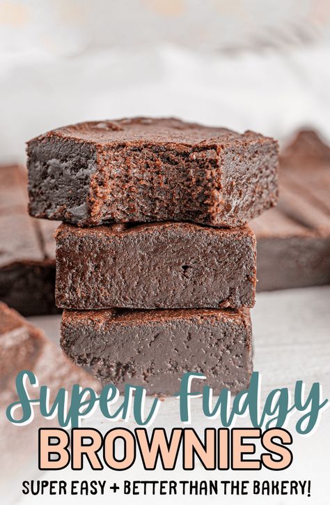 Best Fudgy Brownie Recipe - Cooking With Karli Best Fudgy Brownie Recipe, Fudge Brownie Recipe, Cooking With Karli, Fudgy Brownie Recipe, Best Brownie Recipe, Fudgy Brownie, Sweet Treats Desserts, Fudge Brownie, Brownie Ingredients