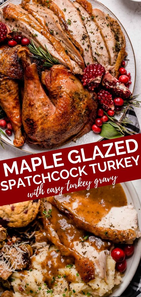 Moist Thanksgiving Turkey, Turkey Spatchcock, Spatchcock Turkey Recipe, Brown Gravy Recipe Easy, Thanksgiving Guide, Easy Homemade Gravy, Turkey Gravy Recipe Easy, Spatchcock Turkey, Best Turkey Gravy