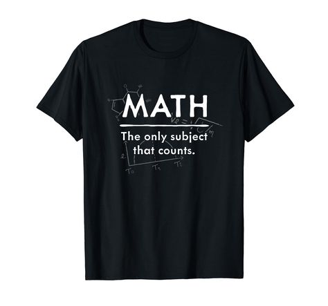 PRICES MAY VARY. Looking for the perfect math shirt with humor? If you are a mathematician, math whiz or just love funny academic shirts, then this cool math design is just for you. This will surely turn heads and fetch uncontrollable laughs with occasional snorts. Perfect for the mathematician, accountant, engineer, statistician, student or math teacher in your life! Gift idea for birthdays, mathematics awareness month, Pi day, graduation or teacher's appreciation week. Click brand link for mor Math Teacher Tshirt, Funny Math Shirt, Math Design, Math Shirt, Cool Math, Teacher Fits, Math Teacher Shirts, Math Shirts, Funny Math