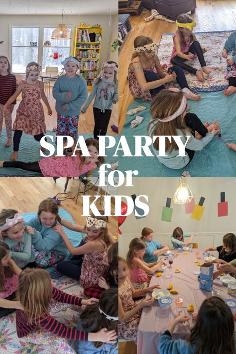 spa party for kids. diy face masks, lemon sugar scrubs, massages, yoga, face masks, nail polish games, chocolate fountain and more fun! Activity Days Spa Night, Spa Birthday Activities, Spa Birthday Party Games, At Home Spa Day For Kids, Spa For Kids Ideas, Spa Birthday Party Activities, Spa Day For Kids At Home, Spa Party Cupcakes, Spa Crafts For Kids