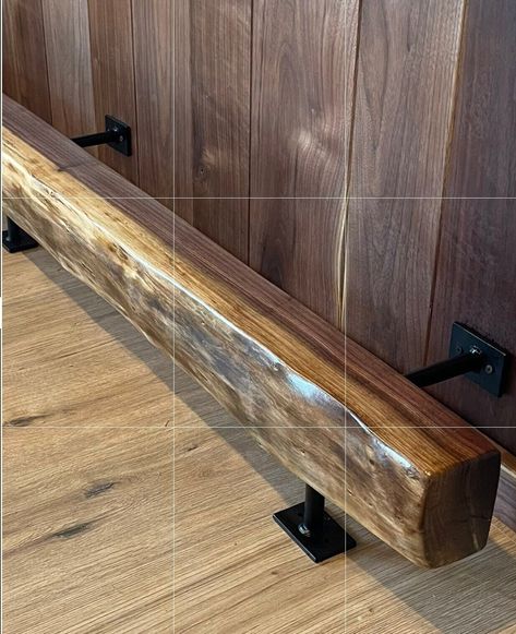 "Introducing our Made-to-Order Bar Rail Brackets - the perfect blend of style and support for your home bar! Craftsmanship: These brackets feature a 3\" x 3\" mounting base and two support legs made from sturdy 3/4\" solid round bar. The thoughtful spacing of 4\" and 6\" provides both stability and comfort. Key Features: Sleek Design: Minimalistic and elegant, these brackets add a touch of style to your bar area. Customizable: We offer various finishes to match your decor perfectly. Easy Setup: Hassle-free installation.  Upgrade your bar experience today with our custom bar rail brackets. Simple, stylish, and built to last." Underneath Bar Ideas, Woodland Kitchen, Bar Foot Rail, Barn Bar, Japanese Izakaya, Basement Bars, Coin Café, Rail Bracket, Bar Rail