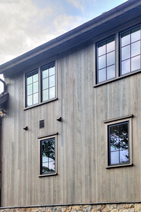 Vertical wood siding. Gray Wood Exterior House, Thermally Modified Wood Siding, Cedar Vertical Siding, Aged Cedar Siding, Vertical Siding House, Weathered Cedar Siding, Vertical Cedar Siding Exterior, Modern Wood Siding, Vertical Wood Siding Exterior