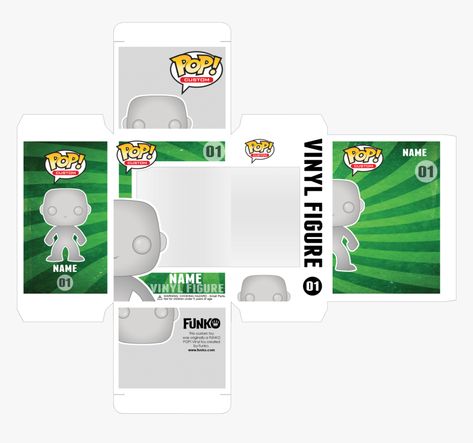 Funko Pop Box Template, Diy Box Template, Diy Funko Pop, Funko Box, Mini Funko Pop, Funko Pop Box, Ideas Cuarto, Box Template Printable, Pop Figurine