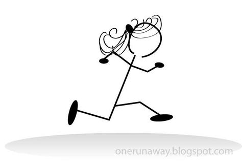 Secrets of the Sole Sisters: Picture This: The Poetry of Running Running Girl Tattoos, Runner Sketch, Stick Figure Running, Runners Nutrition, Running Drawing, Kindergarten Drawing, Running Cartoon, Running Tattoo, Graphic Facilitation