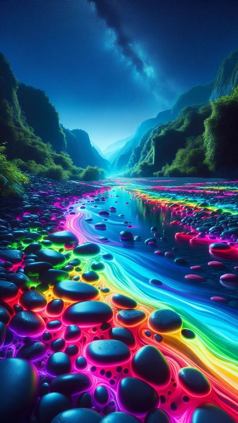 Rainbow Colors Wallpaper, Colourful Photos, Really Cool Backgrounds, Rainbow Colors Art, Rainbow River, Pretty Nature Pictures, Cool Galaxy Wallpapers, Rainbow Pictures, Abstract Art Images