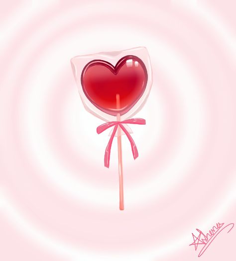 #arts #digitalart #artworks #pinterest # candy #heart #red #cute #pink #pin #ribbon #stickcandy #lolipop #tried #digitalarts #artist Heart Lollipop Drawing, Lollipop Reference, Lollipop Drawing, Cute Lollipop, Candy Drawing, Heart Lollipop, Candy Sticks, Candy Art, Heart Red