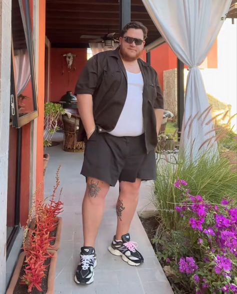 Big Guy Summer Outfit, Big Guy Outfits Summer, Plus Size Male Fashion Summer, Mens Big And Tall Fashion Summer, Plus Size Male Summer Outfits, Large Men Fashion Casual Outfits, Plus Size Men Outfits Casual Summer, Men’s Streetwear Summer, Big Guy Outfits Mens Fashion