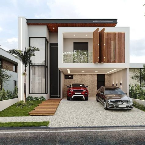 Modern Exterior House Design Concepts - Engineering Discoveries Modern Exterior House, Exterior House Design, Fasad Design, House Concept, Minimal House, Contemporary House Exterior, Modern Small House Design, Best Modern House Design, Small House Elevation Design