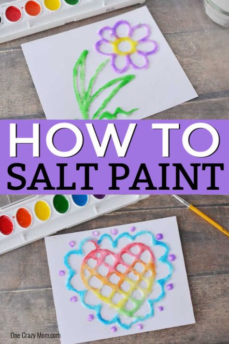 We love Arts and Crafts for Kids and Salt Painting does not disappoint. Salt Art is so pretty and kids will love glue painting. It's inexpensive and so fun! Oppgaver For Barn, Salt Paint, Salt Art, Salt Painting, Glue Painting, Easter Centerpiece, Centerpiece Ideas, Camping Crafts, Fun Crafts For Kids