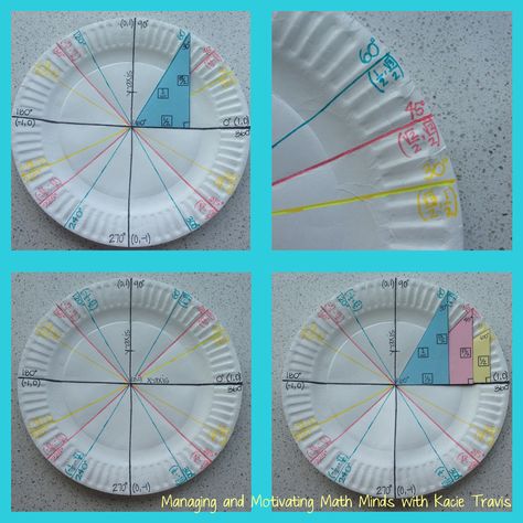 Unit Circle Trigonometry, Middle School Geometry, Classifying Triangles, Unit Circle, Circle Paper, Geometry High School, Geometry Activities, High School Activities, Math Manipulatives