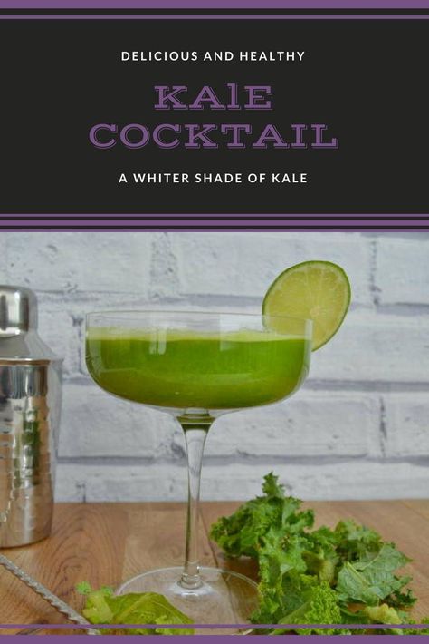 Kale Cocktail - a whiter shade of kale. A delicious cocktail with gin, apples, lime and kale juice Kale Juice, Slice Of Lime, Rum Drinks, Gin Cocktails, Fairy Dust, Delicious Cocktails, Juicer, Kale, Rum