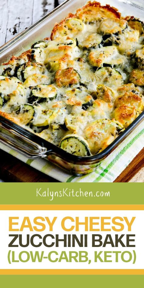 Cheesy Zucchini Bake, Zucchini Bake, Low Carb Easy, Zucchini Recipe, Cheesy Zucchini, Resep Diet, Keto Recipes Dinner, Easy Cheesy, Veggie Side Dishes