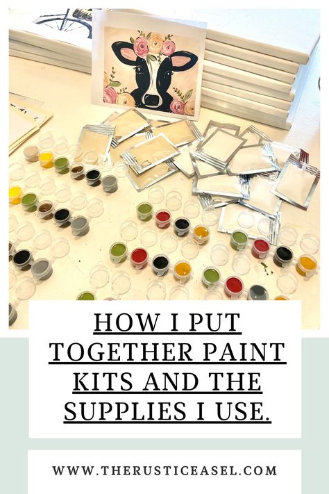 Learn how I put together my paint kits and the supplies I include in the kits. This Facebook live will teach you everything you need to know about packing your own paint kits to sell. Paint Kits For Adults, Kits To Sell, Canvas Party, Painting Business, Craft Boxes, Art Kits For Kids, Paint Bar, Craft Market, Kid Craft