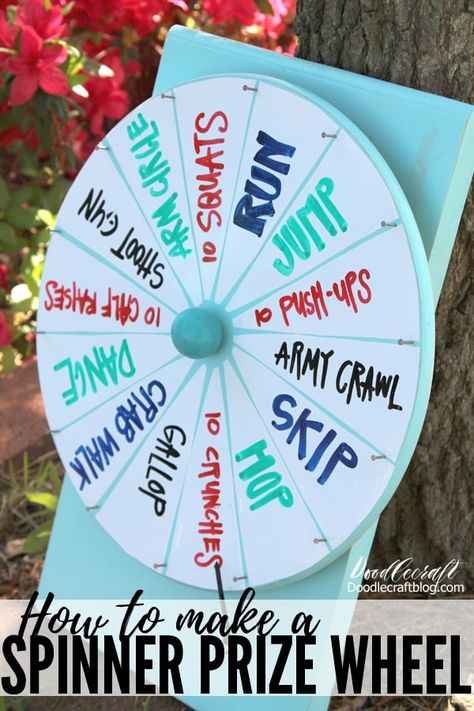 Diy Spinner, Spinners Diy, Pool Noodle Crafts, Prize Wheel, Diy Carnival, School Carnival, Bag Toss Game, Summer Fun For Kids, Diy Event