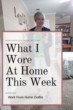 Over 40 fashion blogger Savvy Southern Chic shares what she wore at home this week. Casual work at home outfits with jeans and cardigans. #workathome #fashionover30 #fashionover40 #stayathomeoutfits #springoutfits #springstyle #outfitideas Summer Work From Home Outfits, Work At Home Outfits, Work From Home Outfits Women, Home Outfit Women, Stay At Home Outfits, Own Business Ideas, 2024 Wardrobe, Over 40 Fashion, Fitness Jobs