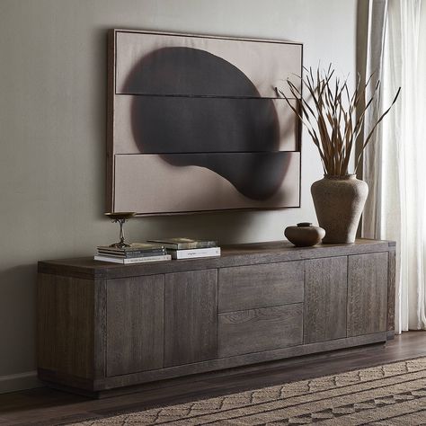 Introducing our Chic Storage Collection – a seamless blend of style and function for the modern home. Each piece is thoughtfully crafted to elevate your space, combining refined aesthetics with practical storage that fits effortlessly into any interior #StyleMeGHD Cleaning Wood, Sideboard Console, Four Hands, Tv Console, Media Console, Oak Veneer, Apartment Ideas, Trending Now, Solid Oak