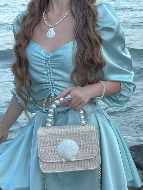 #siren #sirencore #mermaid #mermaidcore #seawitch #mermaidstyle#waternymph #seadaughter #oceanchild #greekgoddess #venus #venusgoddes #seashell #pearls #pearlnecklace #whitedress #moonvibes#mermaidswim#swimming#waterphotoshoot#mermaidcorestyle#mermaidphotoshoot#sirenphotoshoot#sirenenergy#darkfemenine#waterelement#mermaiddress#mermaidinthewater#sireninthewater#mermaidsoul#thelittlemermaid#ariel#vanessa#ursula#humanursula#H2O#H2Ojustaddwater#mermaidqueen#sunriseonthebeach#sunrise#seacore#pearlqu Mermaid Winter Outfit, Pisces Fashion Aesthetic, Turquoise Outfit Aesthetic, Ocean Fits, Ariel Outfit Ideas, Mermaidcore Outfit, Vanessa Ursula, Siren Energy, Diy Minatures