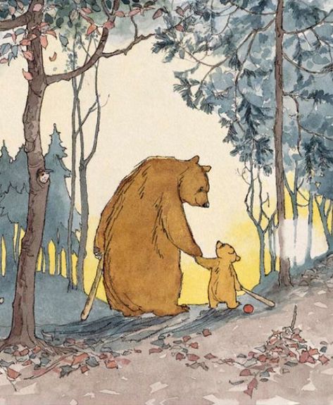 art by Barbara Firth Little Bear, In The Woods