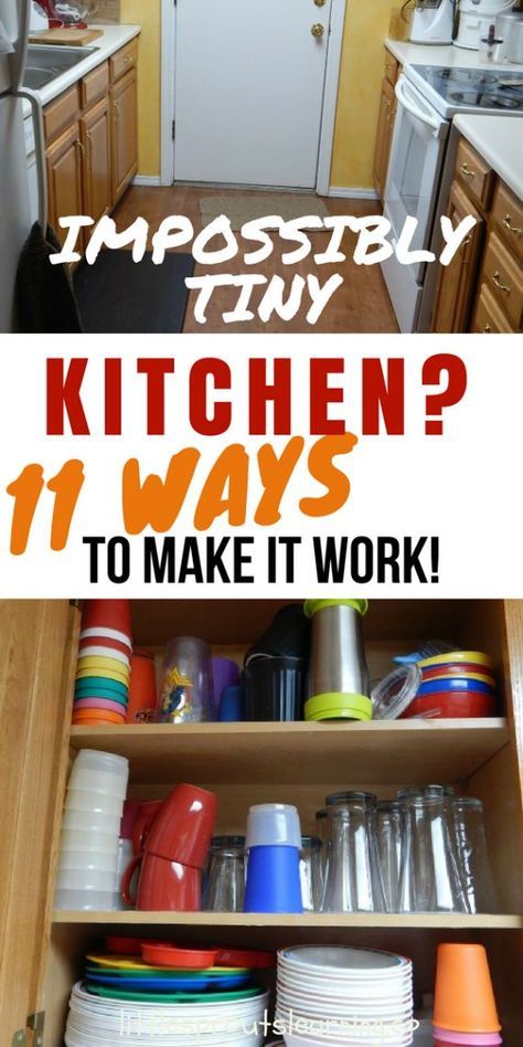 Small Kitchen Solutions, Small Kitchen Decoration, Small Kitchen Cabinets, Small Apartment Kitchen, Small Kitchen Organization, Small Kitchen Storage, Small Kitchen Decor, Organizing Hacks, Kitchen Solutions