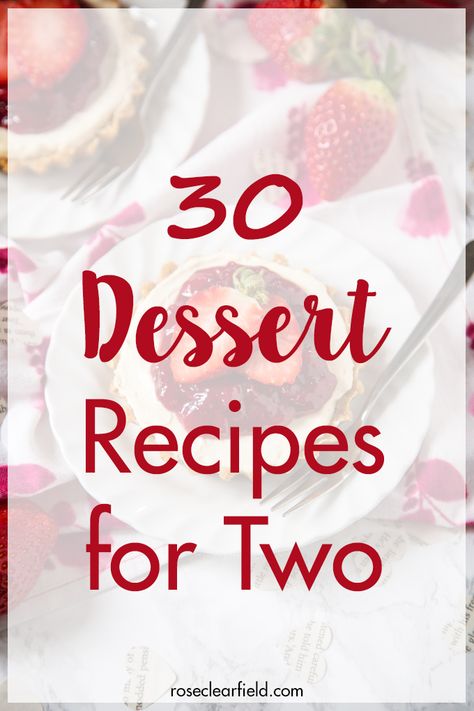 Healthy Chicken Dinner Recipes, Recipe For 2 People, Ramekin Dessert, Ramekin Recipe, Mini Dessert Recipes, Recipe For 1, Small Batch Baking, Recipe For 2, Easy Meals For Two