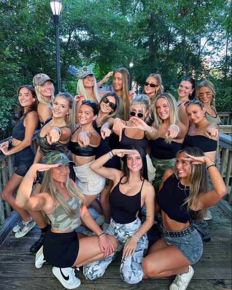 #workweek #sorority #armytheme #camotheme #sororitygirls #theme #gammaphibeta Hunted Down The Best Little Sorority, Camo Work Week Sorority, Camo Sorority Theme, Camp Sorority Theme, Sorority Work Week Themes, Work Week Themes Sorority, Sorority Activities, Spirit Week Themes, Sorority Work Week