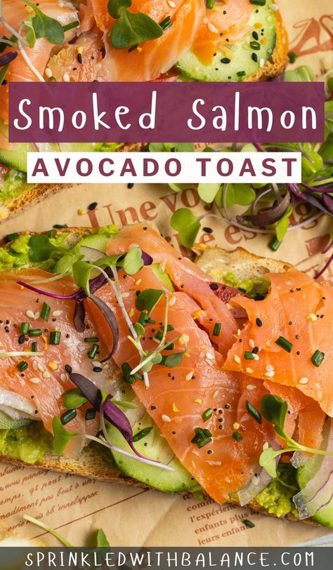 Smoked Salmon Avocado Toast Smoked Salmon For Breakfast, Smoked Salmon Toast Breakfast Recipes, Breakfast Smoked Salmon, Smoked Salmon Brunch Ideas, Smoked Salmon Avocado Toast, Smoked Salmon Breakfast Recipes, Salmon Toast Breakfast, Smoked Salmon Recipes Breakfast, Avocado Toast With Salmon