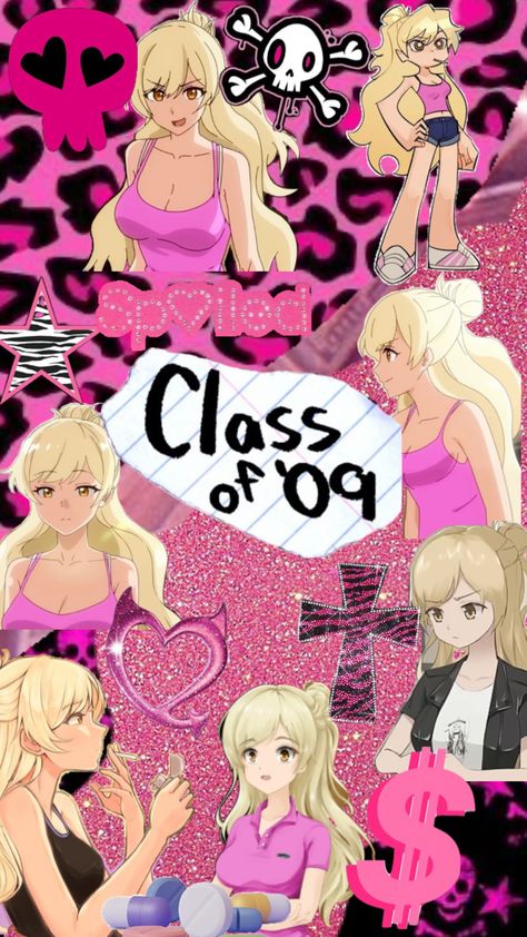 #classof09 #classof09reup #jecka (jecka from class 09 🫶🏽 Y2k Baddie, Bottle Cap Crafts, 2000s Aesthetic, Hate Men, Iphone Wallpaper Girly, C Class, Kawaii Wallpaper, Visual Novel, Cool Wallpaper