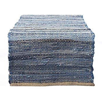 Amazon.com: Chardin Home Eco friendly Denim/Jute Placemats (set of 4) , Size: 14''x19'': Home & Kitchen Denim Table Runner, Denim Placemats, Jute Table Runner, Jute Placemats, Table Runner Size, Farmhouse Kitchen Tables, Farmhouse Boho, Linen Store, Kitchen Table Settings