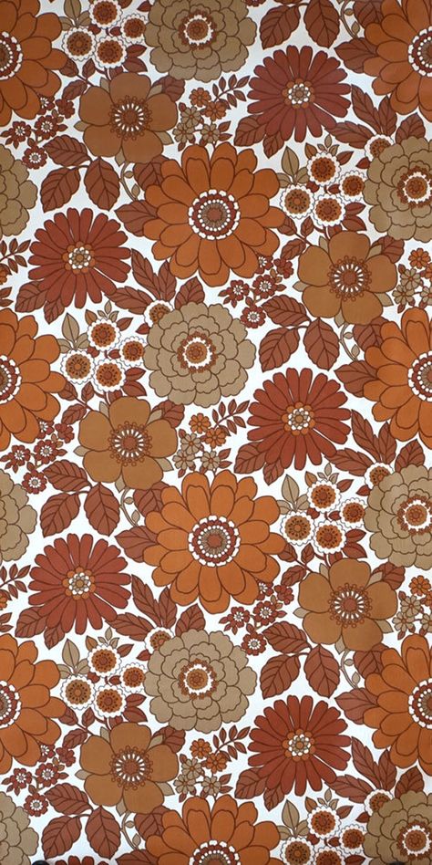 70s Wallpaper 1317 Running Meter O. Roll / Vintage Flower - Etsy UK