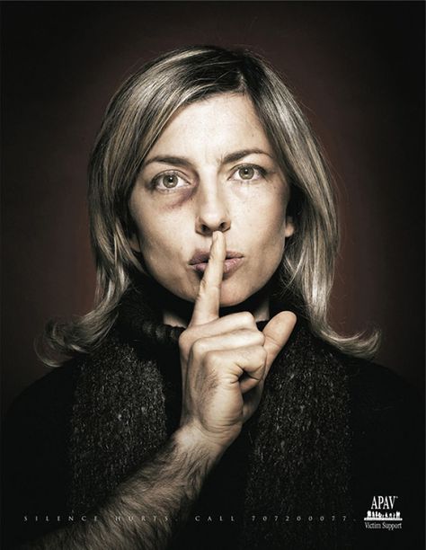 Silence Hurts Silence Hurts, Victim Support, Battered Woman, Awareness Poster, Publicidad Creativa, Awareness Campaign, Poster Ads, New Girlfriend, Creative Ads