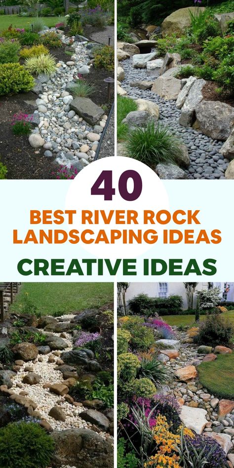 Decorate your garden and turn it into a natural look by adding the river rock landscaping. River rocks have a significant role in garden landscapes. This River Rocks Landscaping Edging, Chicken Coop Designs Diy, Irrigation System Diy, River Rock Landscaping Ideas, Water Wise Landscaping, Beautiful Succulents, River Rock Landscaping, Hydroponics Diy, Rock Landscaping Ideas