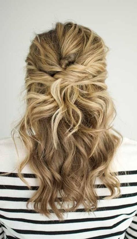 Bridesmaid Hair Medium Length, Wedding Hairstyles Medium Length, Bridesmaid Hair Long, Bridesmaid Hair Half Up, Medium Long Hair, Bridesmaid Hair Short, Half Updo, Diet Vegetarian, Penteado Cabelo Curto