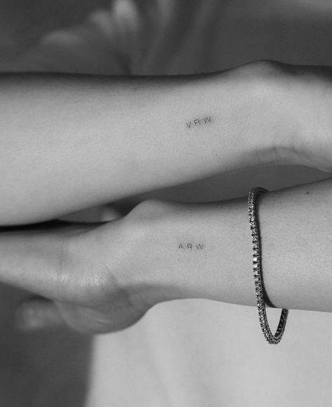 Arlo Tattoo, Kids Initial Tattoos, Tiny Wrist Tattoos, Serpent Tattoo, Muster Tattoos, Petite Tattoos, Парные Тату, Initial Tattoo, Small Wrist Tattoos