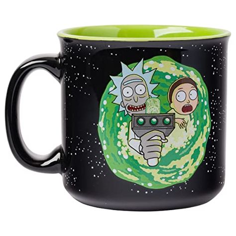 Silver Buffalo Rick and Morty Ram Portal Floor Ceramic Camper Mug, 20 Ounces Rick And Morty Merch, Famous Pairs, Floor Ceramic, Lake Oconee, Fun Mug, Rick Y Morty, Camper Mug, Metal Cups, Favorite Cartoon Character