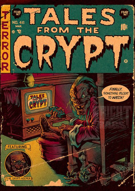 Fright Rags, Tales From The Crypt, Horror Artwork, Retro Horror, Horror Posters, Horror Movie Art, Classic Horror Movies, Horror Movie Posters, Horror Comics