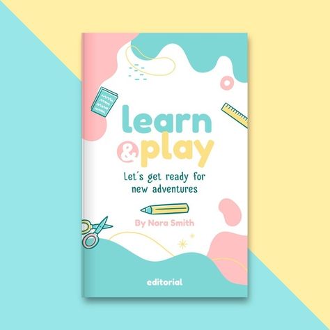 Creative Book Cover Designs, Art Books For Kids, Childrens Book Cover, Creative Book Covers, Cover Page Template, School Book Covers, غلاف الكتاب, Book Cover Page, Scrapbook Cover