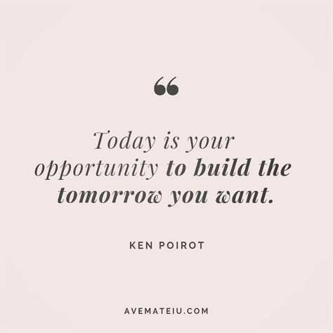 This is a powerful quote because my mother always told me that time wasted could never be regained. So the harder I work today will create an easier workload for me tomorrow. I would also say that I have became consistent in getting things done by implementing this into my life. Daglig Motivation, Opportunity Quotes, Change Quotes, Motivational Quotes For Life, Work Quotes, Self Love Quotes, Powerful Quotes, A Quote, Business Quotes