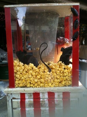 popcorn machine prop Scary Carnival, Halloween Decorations Party Scary, Haunted Carnival, Soirée Halloween, Halloween Camping, Halloween Circus, Creepy Carnival, Halloween Office, Carnival Decorations