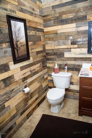 Rustic Powder Room Ideas, Modern Bathroom Remodel Ideas, Vintage Bathroom Remodel, Rustic Powder Room, Powder Room Design Ideas, Pallet Bathroom, Half Bathroom Remodel, Simple Bathroom Remodel, Cheap Bathroom Remodel