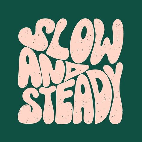 Slow Illustration, Graphic Design Notebook, Procreate Typography, Procreate Quotes, Progress Illustration, Notebook Illustration, Digital Typography, Procreate Ideas, Digital Lettering