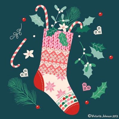 Victoria has been super busy creating a new range of designs ready to take to Surtex in 2014. Christmas Stocking Illustration, Stocking Illustration, Illustration Noel, Noel Christmas, Holiday Illustrations, Christmas Illustration, E Card, Holiday Art, Christmas Love