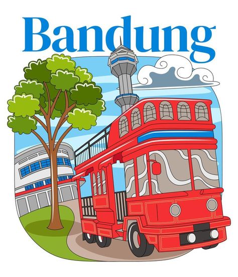 Bandung City Vector Illustration City Vector Illustration, Bandung City, Design Kaos, Numbers Kindergarten, City Vector, All Of, Motif Batik, Cityscape Photos, Logo Banners